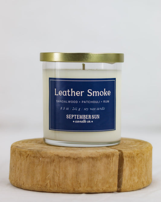 Leather Smoke 8.5 oz Candle